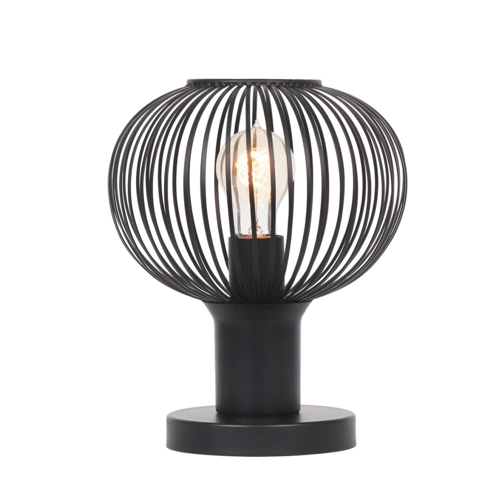 Lampada tavolo loft nera sfera Ø23 E27-10W GILA-Trio