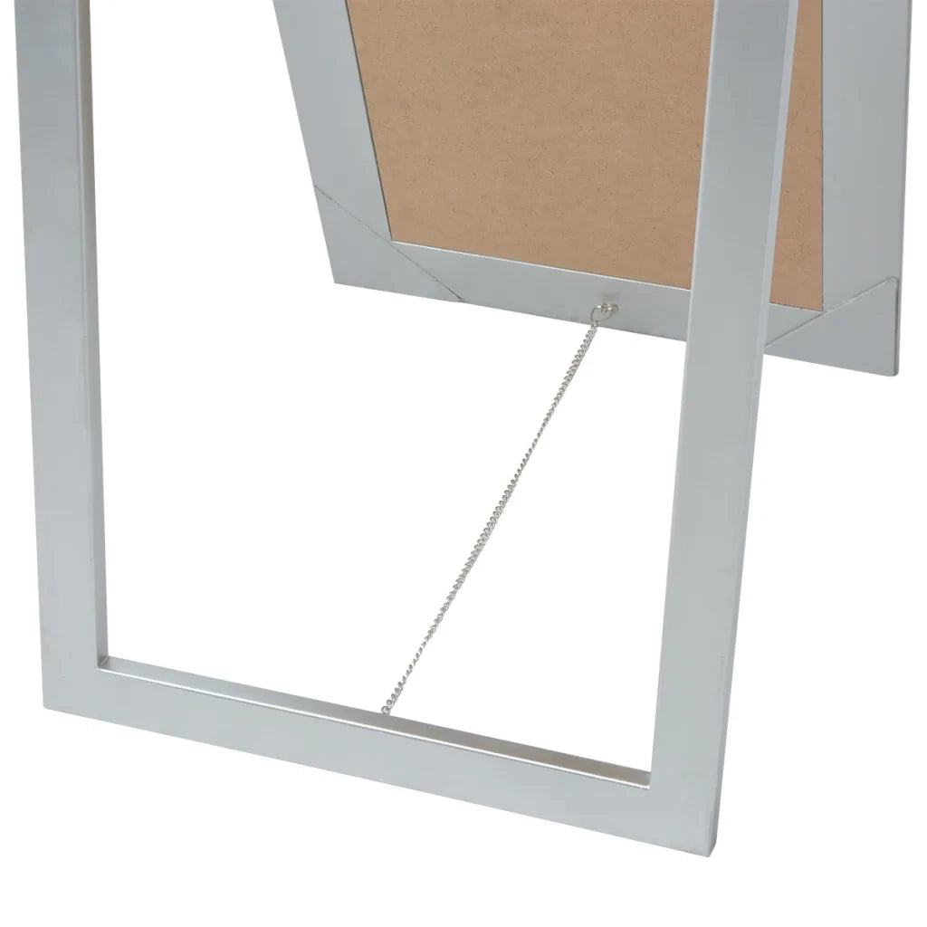 Specchio-Specchio decorativo Autoportante Stile Barocco 160x40 cm Argento