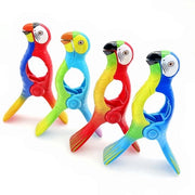 Manubri per asciugamani - 4x stile pappagallo - grandi aringhe - per lettini/ombrelli - max. 6,3 cm apertura - robusto materiale plastico - manubri per asciugamani