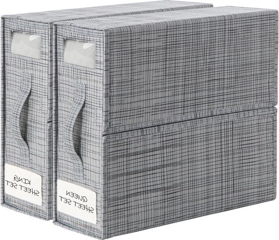 Opbergtas opvlechtibile 2 pezzi - lenzuola coperte abiti cassetti - sottoletto comodino abitibagagli con cinture di tiraggio