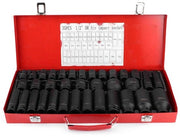 Impatto Set a Chiave a 35 pezzi - Acciaio Cromo-Vanadio - Tasca Portatile - Protezione Antiossidante - Chiave a Serraggio/Chiave a Stantuffo - Inox e Duraturo - Set di Chiavi a Serraggio