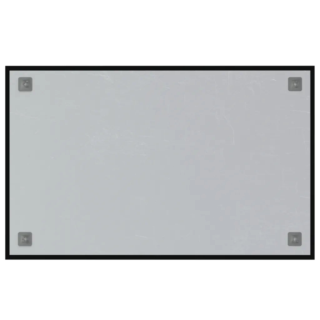 Lavagna Magnetica a Parete Nera 80x50 cm Vetro Temperato cod mxl 66533