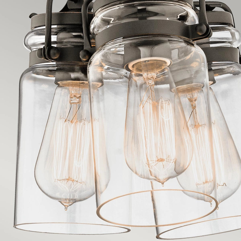 Lampada a sospensione Kichler Brinley bronzo 3xE27