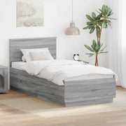 Struttura del letto con testiera Grigio Sonoma 70 x 190 cm 3408220
