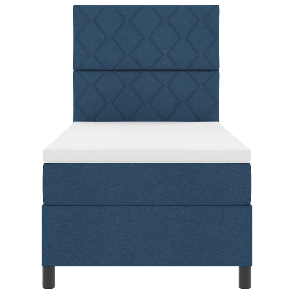 Letto a molle con testiera Blu 90 x 200 cm Tessuto 3339440