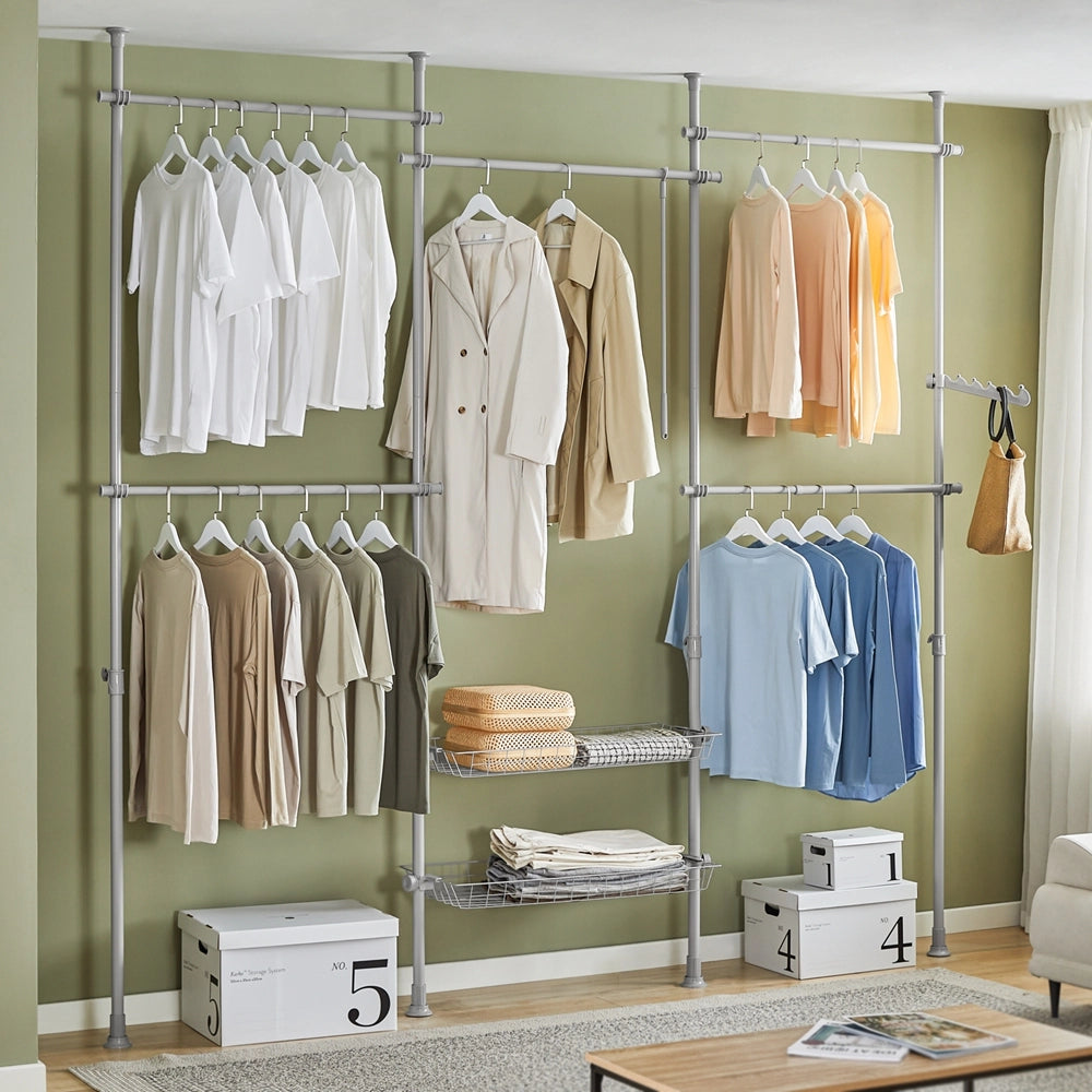 SoBuy Cabina armadio regolabile 311x37x295cm KLS04-II-HG