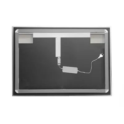 Specchiera da parete 100x70 con fascia LED e illuminazione interna