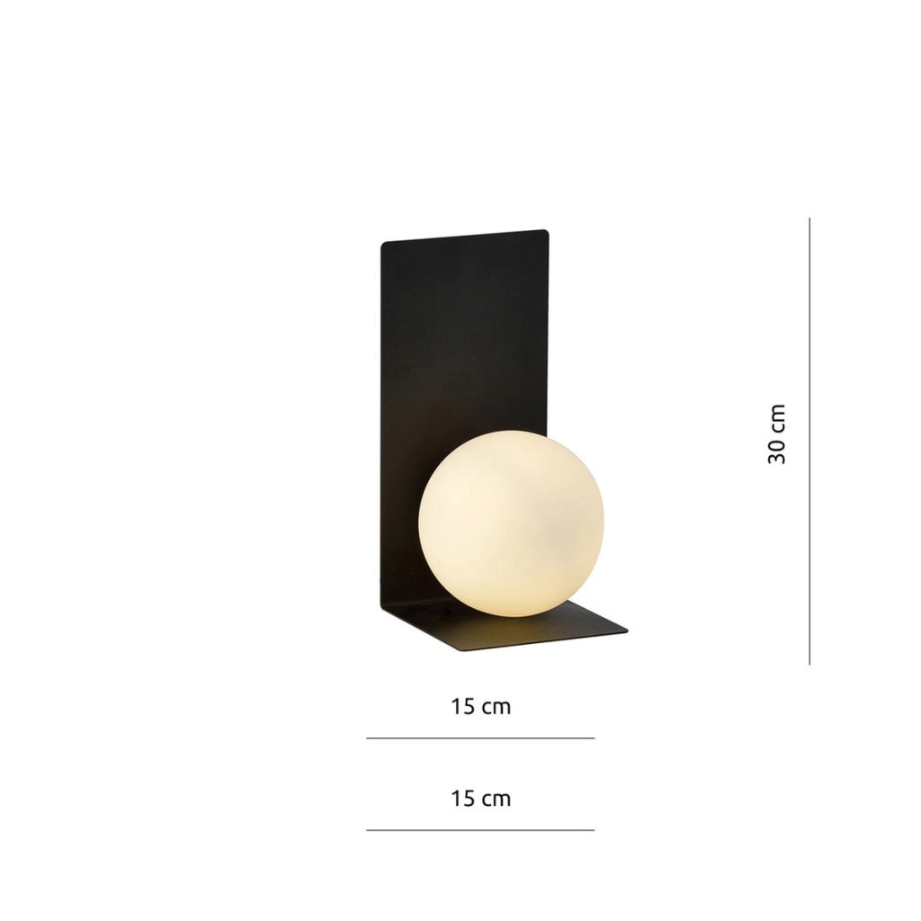 Lampada da parete FORM in acciaio nero e vetro