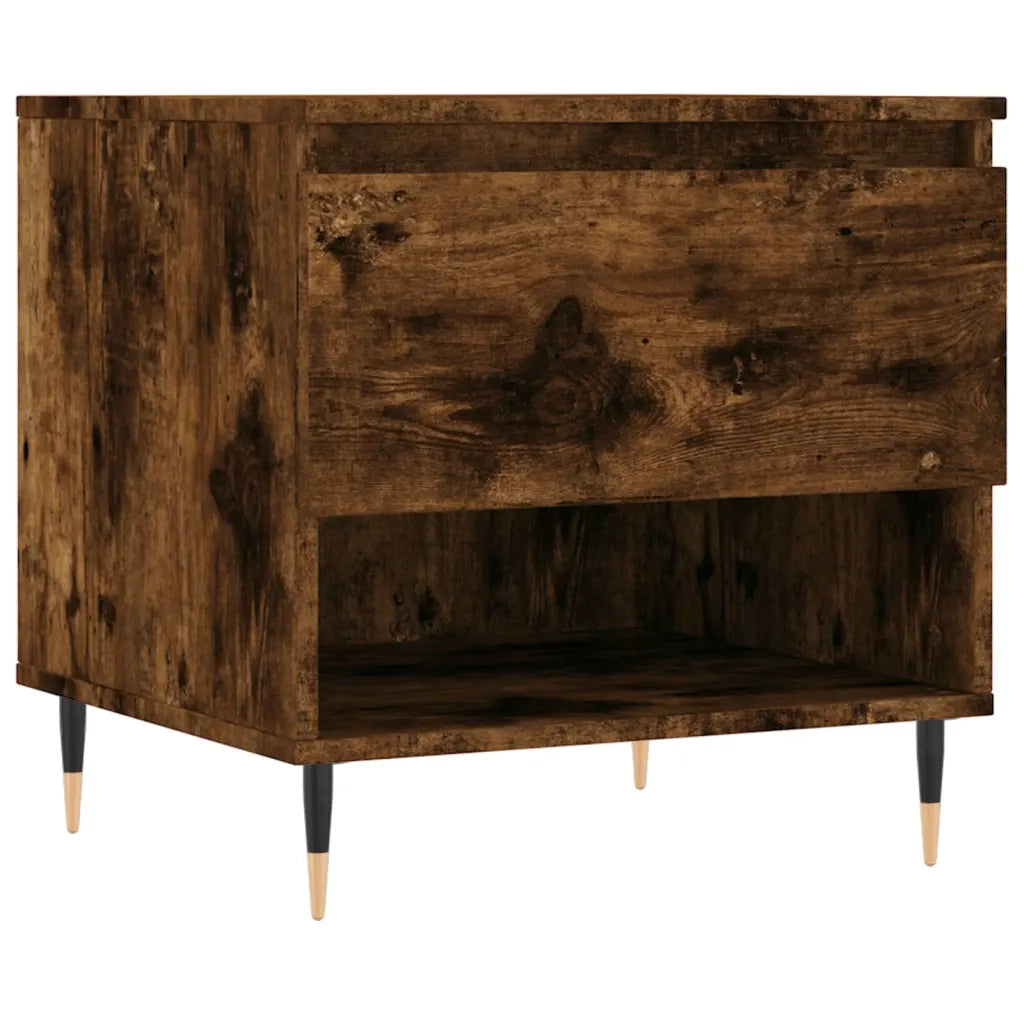 2 pz Tavolini salotto | Tavolino da caff¨¨ | Tavolino da Soggiorno Rovere Fumo 50x46x50 cm Legno Multistrato