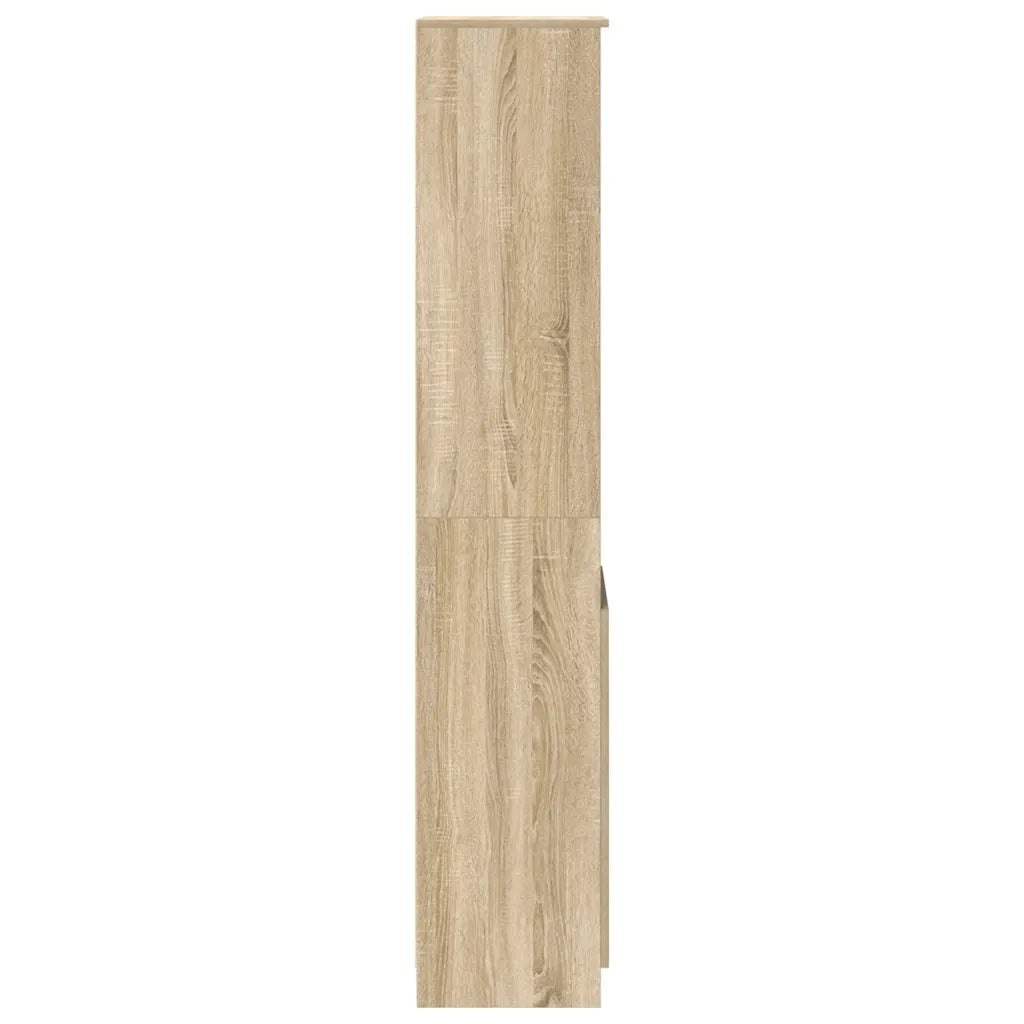 Credenza-Buffet-Armadio da cucina Rovere Sonoma 37,5x35x180 cm in Legno Multistrato 326323