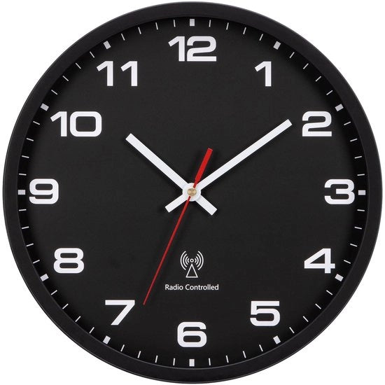Orologio da parete a controllo radio, grande orologio da parete alimentato da batterie di quarzo, facile da leggere, orologio da parete moderno alimentato da batterie per soggiorno/camera da letto