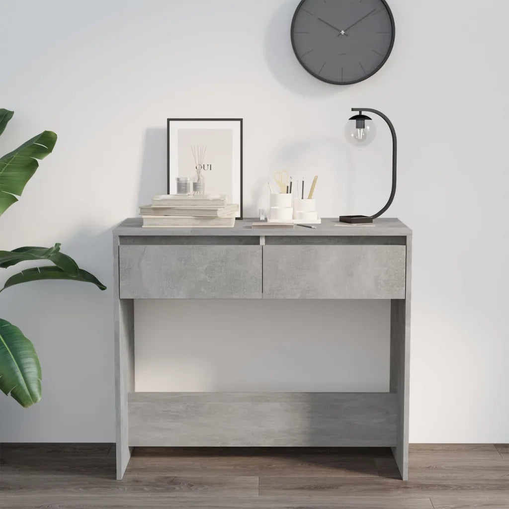 Tavolo Consolle | Tavolo d'Ingresso Grigio Cemento 89x41x76,5 cm in Acciaio