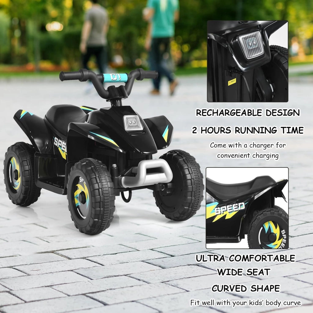 Auto elettrica per bambini, Quad elettrico per bambini ATV 6V, camminata anteriore/posteriore, sedile ergonomico, ruote antiscivolo, caricatore incluso, carico 30 kg, per ragazzi e ragazze 3