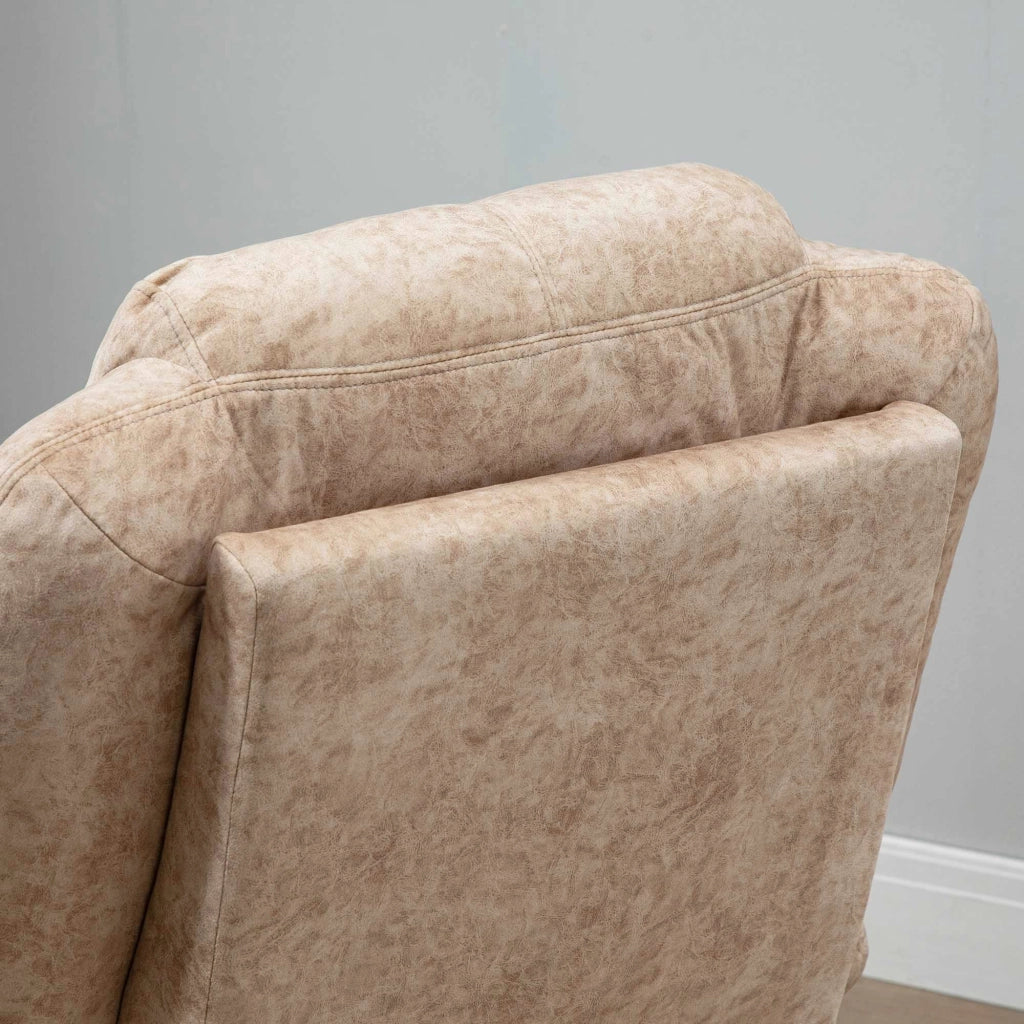 Poltrone Relax Reclinazione Manuale Poggiapiedi Estraibile Beige