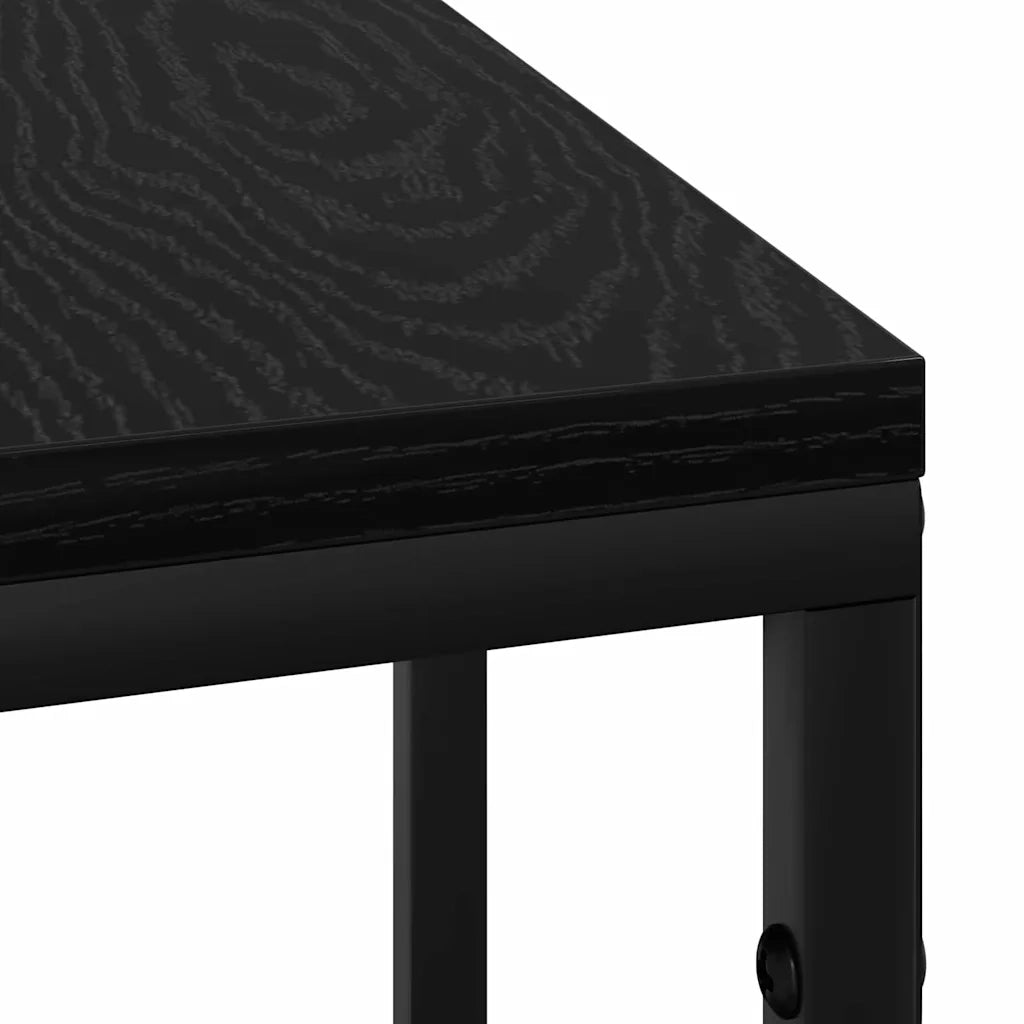 Comodino | Armadio da Notte | Mobiletto da notte Rovere Nero 41,5 x 26 x 60,5 cm