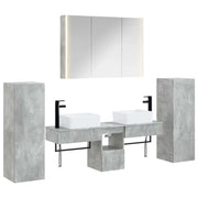 Set di mobili per il bagno 6 pcs Grigio Cemento 3407138