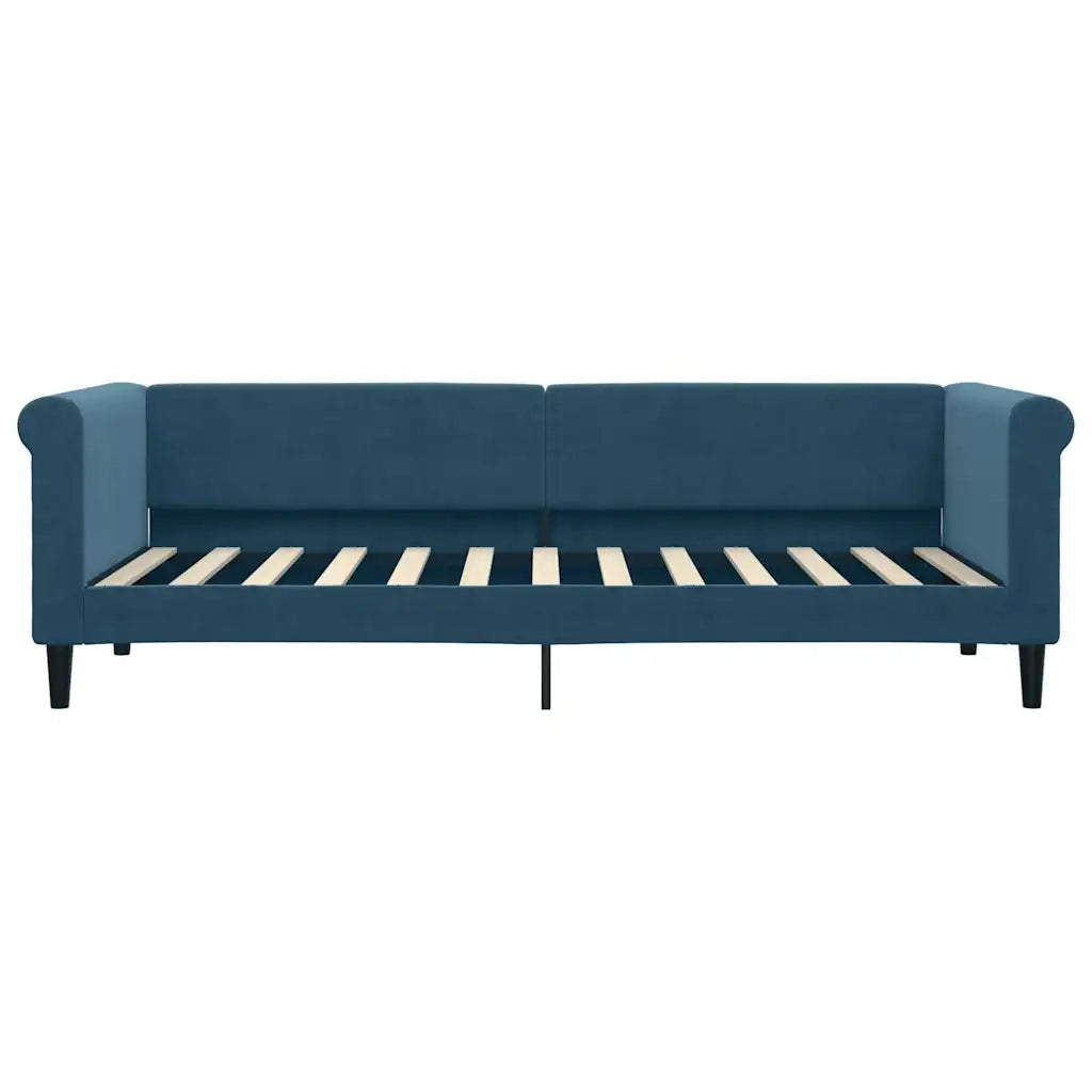Divano Letto Estraibile con Cassetti Blu 80x200 cm in Velluto 3197811