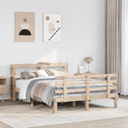 Giroletto con Testiera 140x190 cm in Legno Massello di Pino 3306104