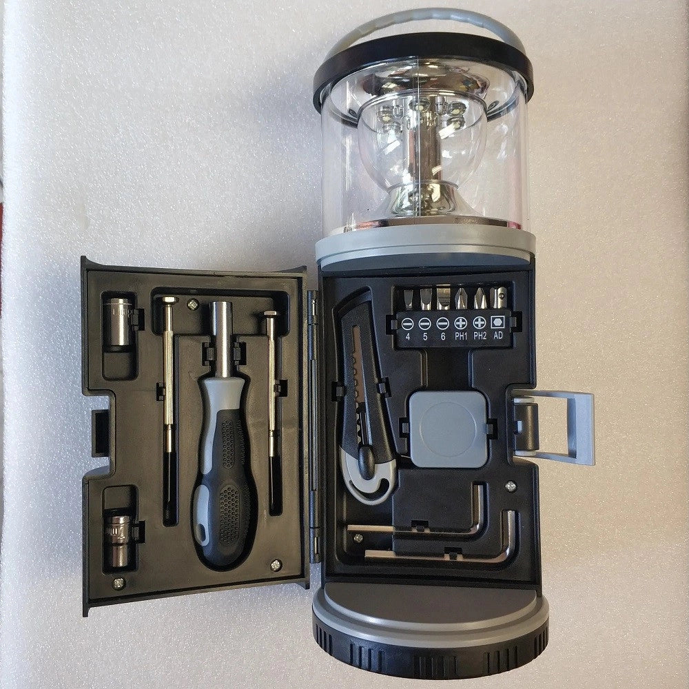 Trade Shop - Luce Da Campeggio 15in1 Portatile Per Esterni Con Kit Di Attrezzi Combo Q-ly340 -
