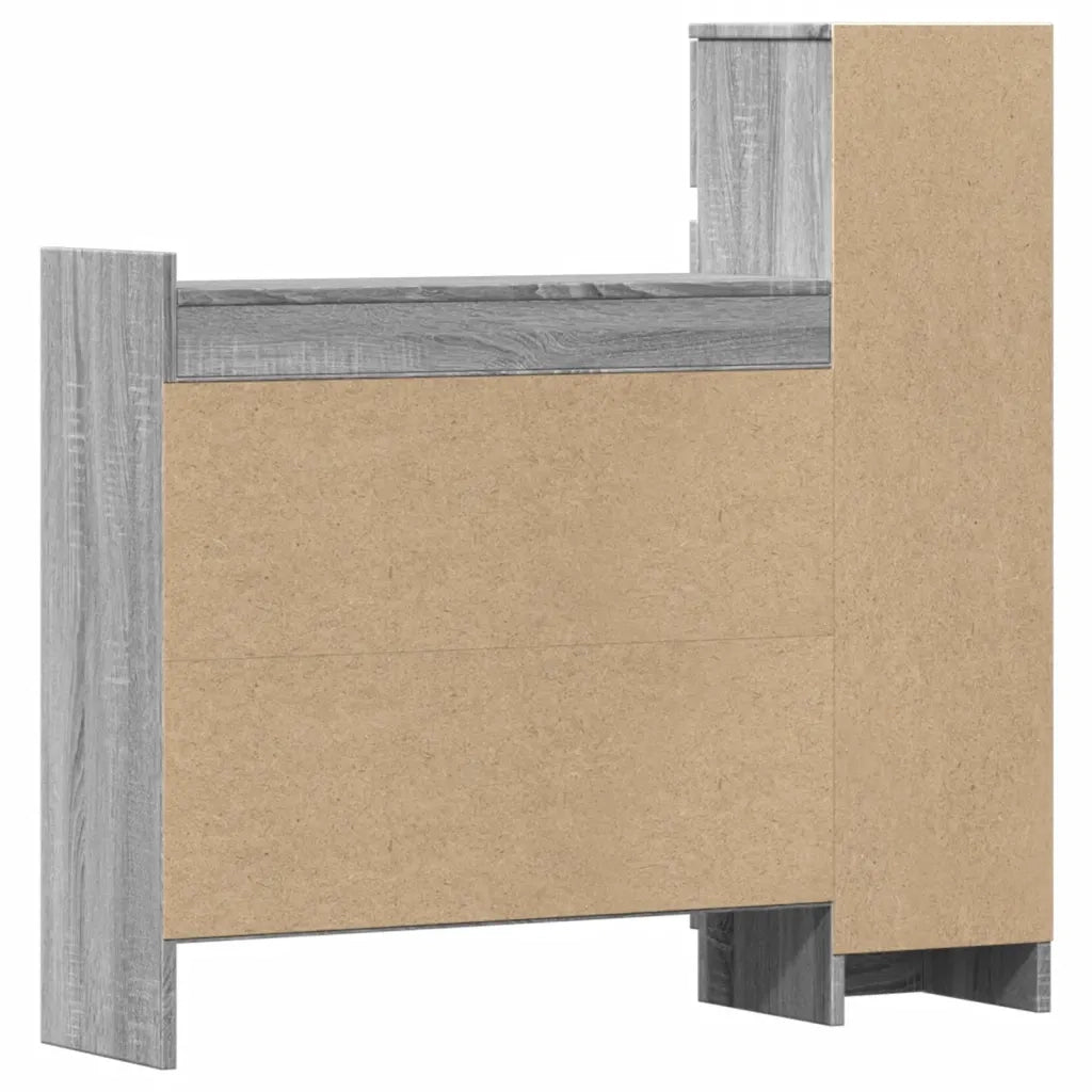 Scarpiera-Scaffale per scarpe Grigio Sonoma 100,5x28x100 cm in Legno Multistrato