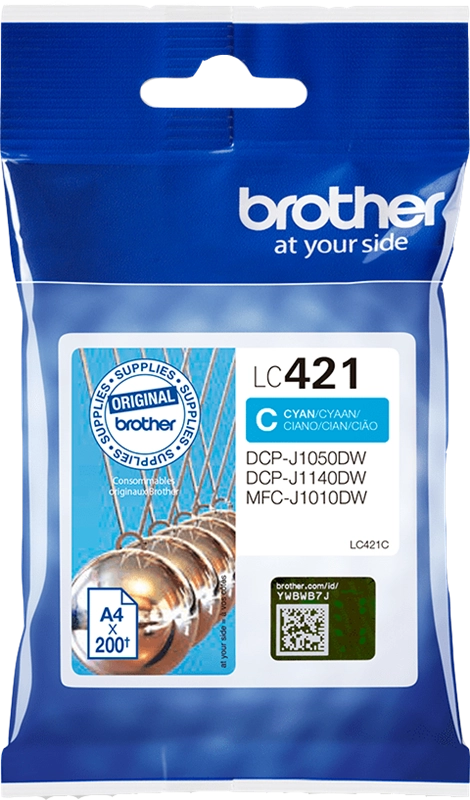 Brother LC421C cartuccia d'inchiostro 1 pz Originale Ciano