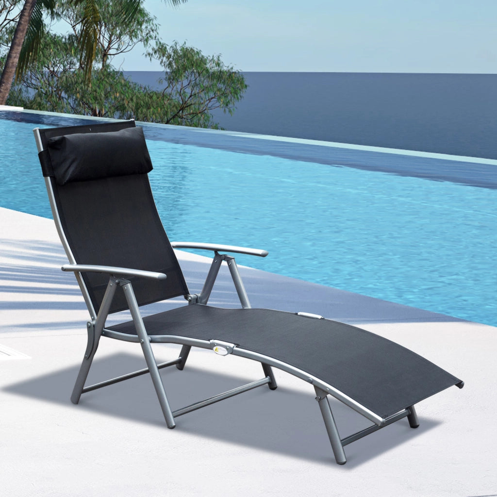 Poltrona a sdraio reclinabile ¨C zephmum ¨C Nero, metallo, 137x64x101 cm