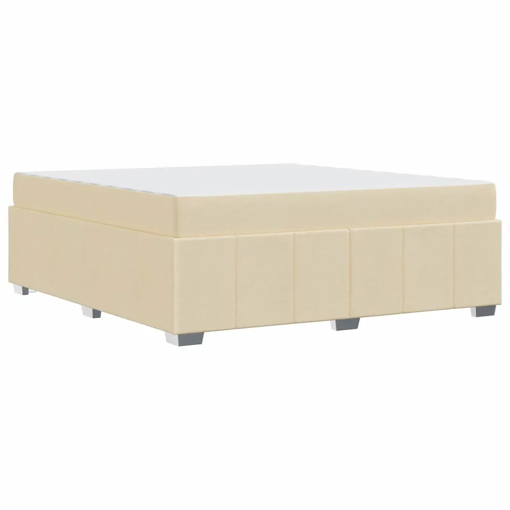 vidaXL Struttura del letto con materasso Crema 180 x 200 cm Tessuto