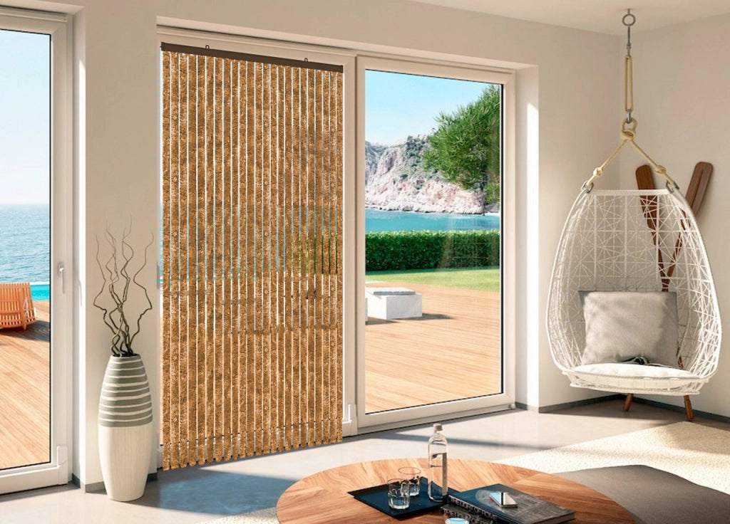 Tenda Antimosca Antirumore Caduta Pannello Porta Finestra Casa In Ciniglia - 120x230 - Bronzo