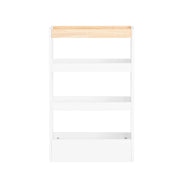 SoBuy Carrellino Salvaspazio Cucina o Bagno Scaffale per nicchia con 4 ripiani Bianco L50*P15*A80 NSR12-W