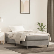 Struttura Letto a Rete a Molle-Giroletto Grigio Chiaro 90x200 cm Velluto 202560
