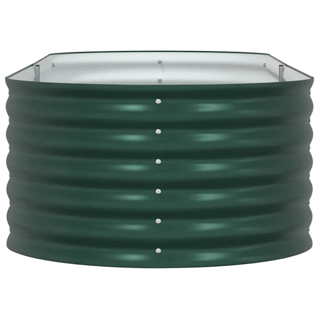 Fioriera rialzata moderna per esterni 240 x 80 x 44 cm design minimalista in acciaio verde 02_0058909