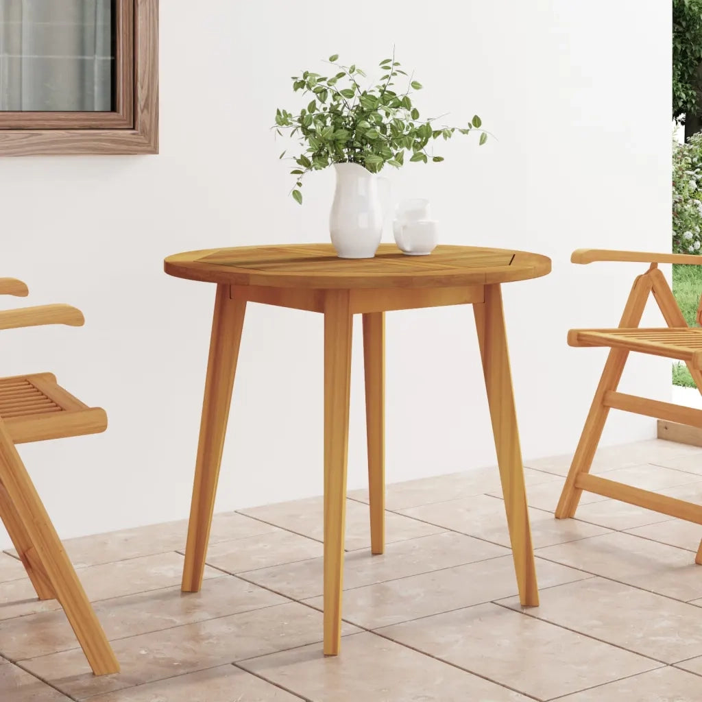 Tavolo da Giardino Ã˜85x75 cm in Legno Massello di Acacia cod mxl 34244