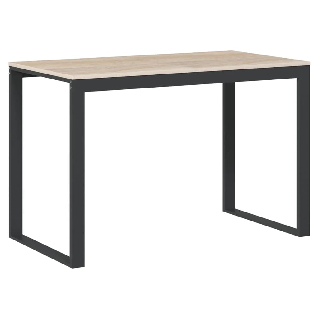 Scrivania tavolo postazione di lavoro mobile per computer studio per computer rovere 110 x 60 x 73 cm truciolato marrone 02_0023751