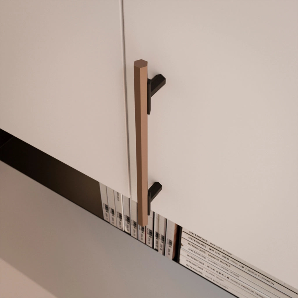 Emuca Maniglia per mobile Riad, L 232 mm, interasse 192 mm, Bronzato, Alluminio, 1 lotto di 20 unitÃ 