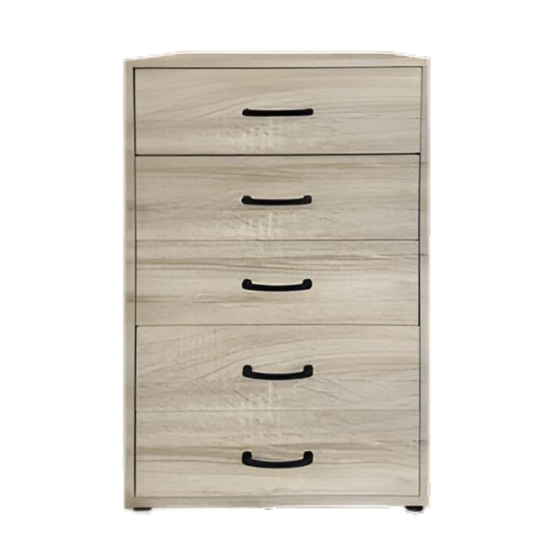CASSETTIERA 5 CASSETTI IN LEGNO CON PIANO D'APPOGGIO COLORE ROVERE DIMENSIONI 50X40X101CM