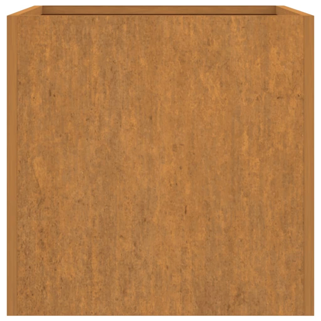 Fioriera rialzata per piante fiori terrazza giardino 62 x 47 x 46 cm acciaio corten marrone 02_0037759