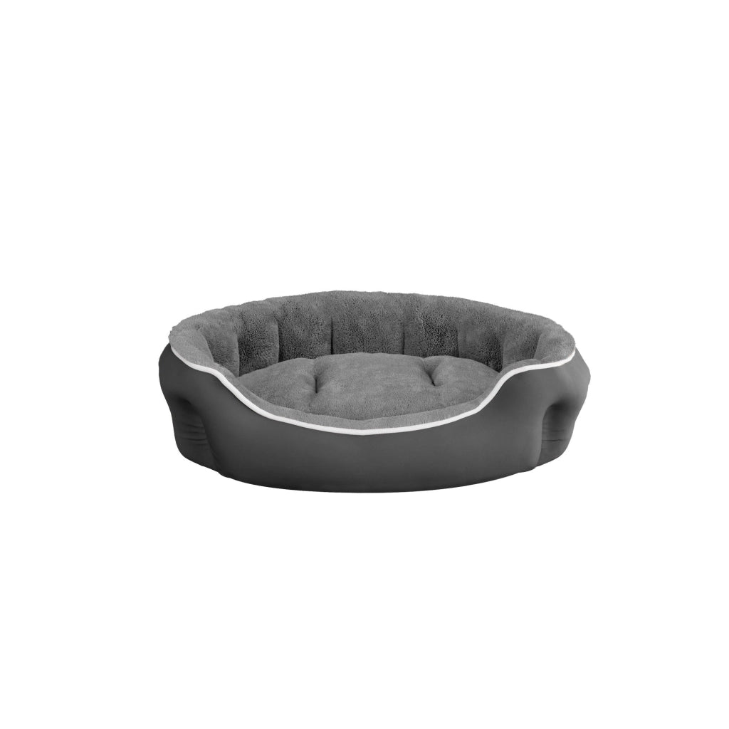 Cuccia Imbottita per Cani e Gatti 48x42x16cm in Poliestere Coccole Grigio