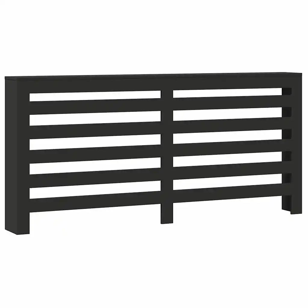 Copertura Termosifone Nera 175x20x82 cm in Legno Multistrato CFW7208411
