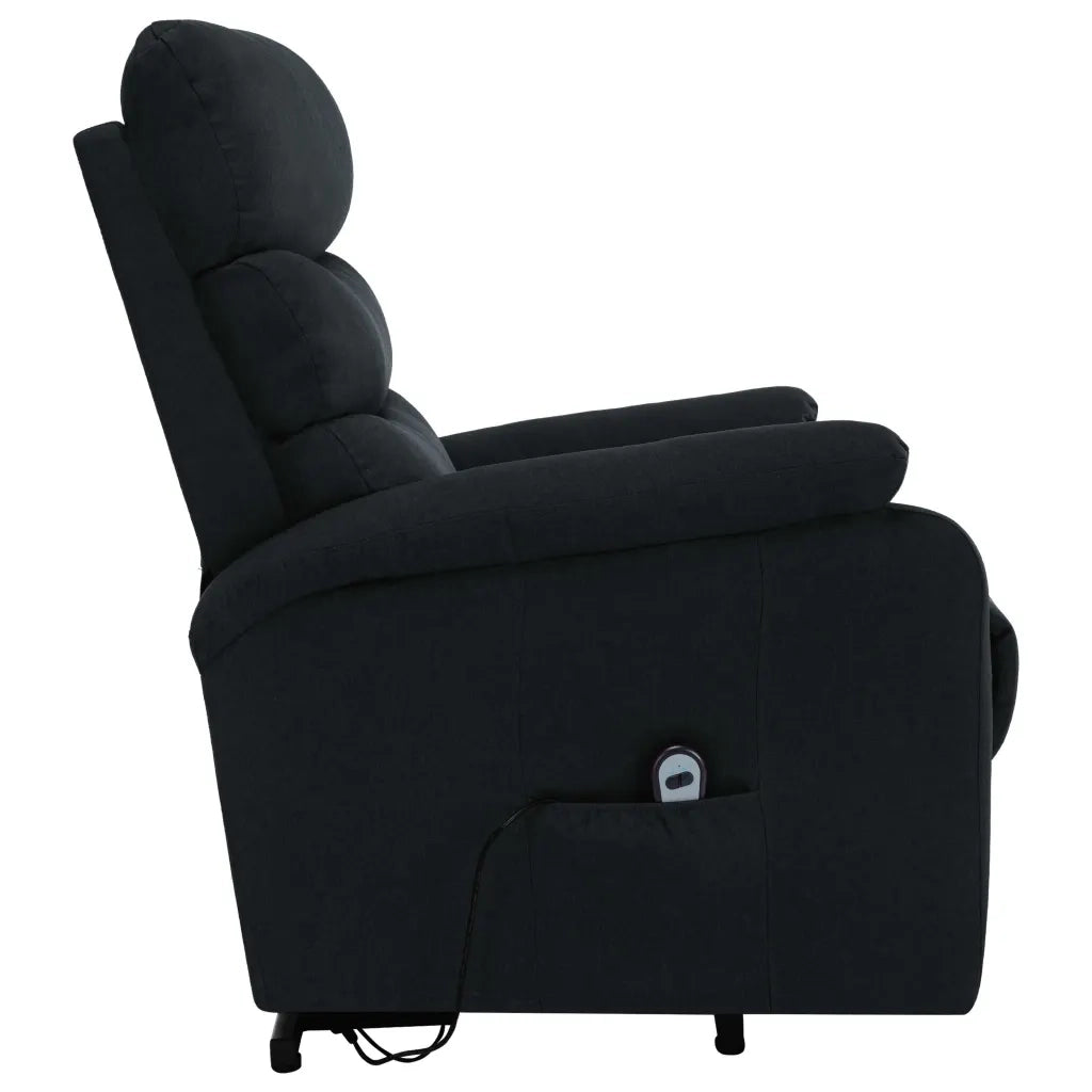 Poltrona Alzapersona Massaggiante Nera in Tessuto 321248