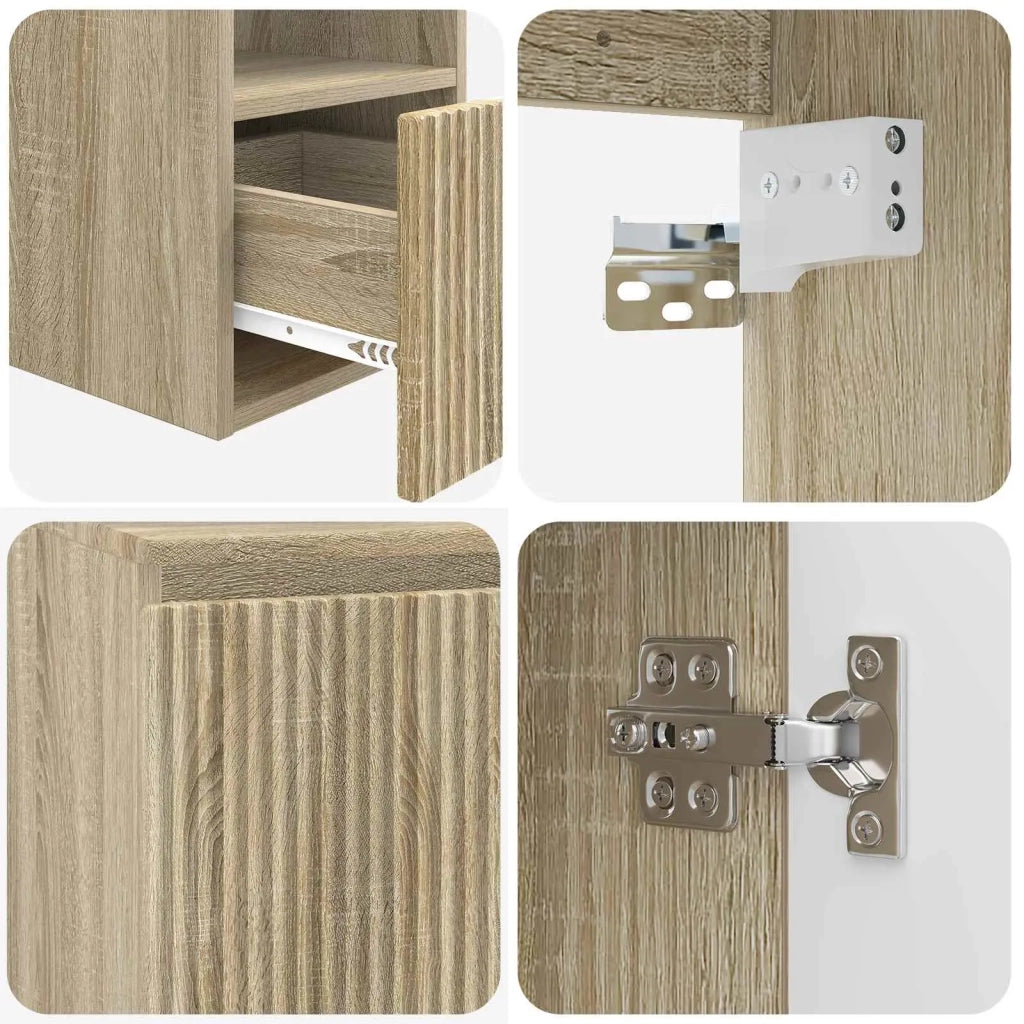 Set di Armadi da Bagno 3 pz Rovere Sonoma 49,5 x 44,5 x 66 cm 3405709
