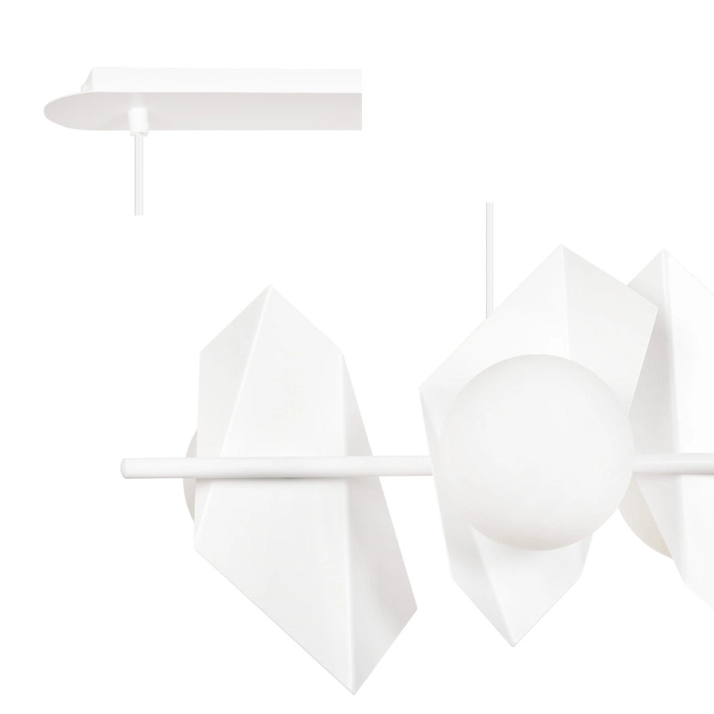 Lampadario Emibig Drifton bianco 4xE14 LED vetro metallo