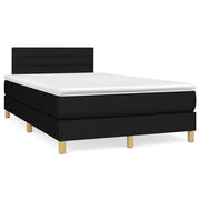 Letto a Molle con Materasso e LED Nero 120x190 cm in Tessuto 3270097