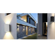 Trade Shop - Applique Parete Doppia Emissione Attacco Gu10 Lampada Moderna Es55 Up & Down Ip65 -