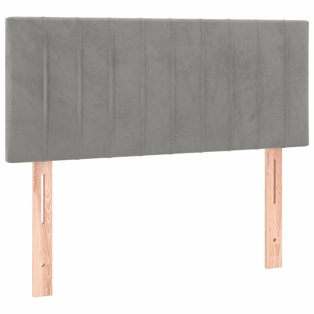 Giroletto a Molle con Materasso Grigio Chiaro 80x200 cm Velluto 3141389
