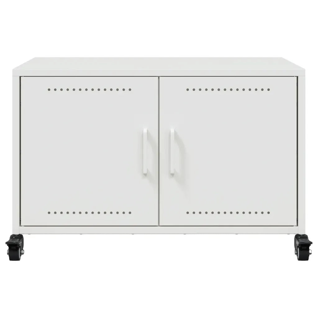 vidaXL Mobile TV Bianco 68x39x43,5 cm in Acciaio Laminato a Freddo