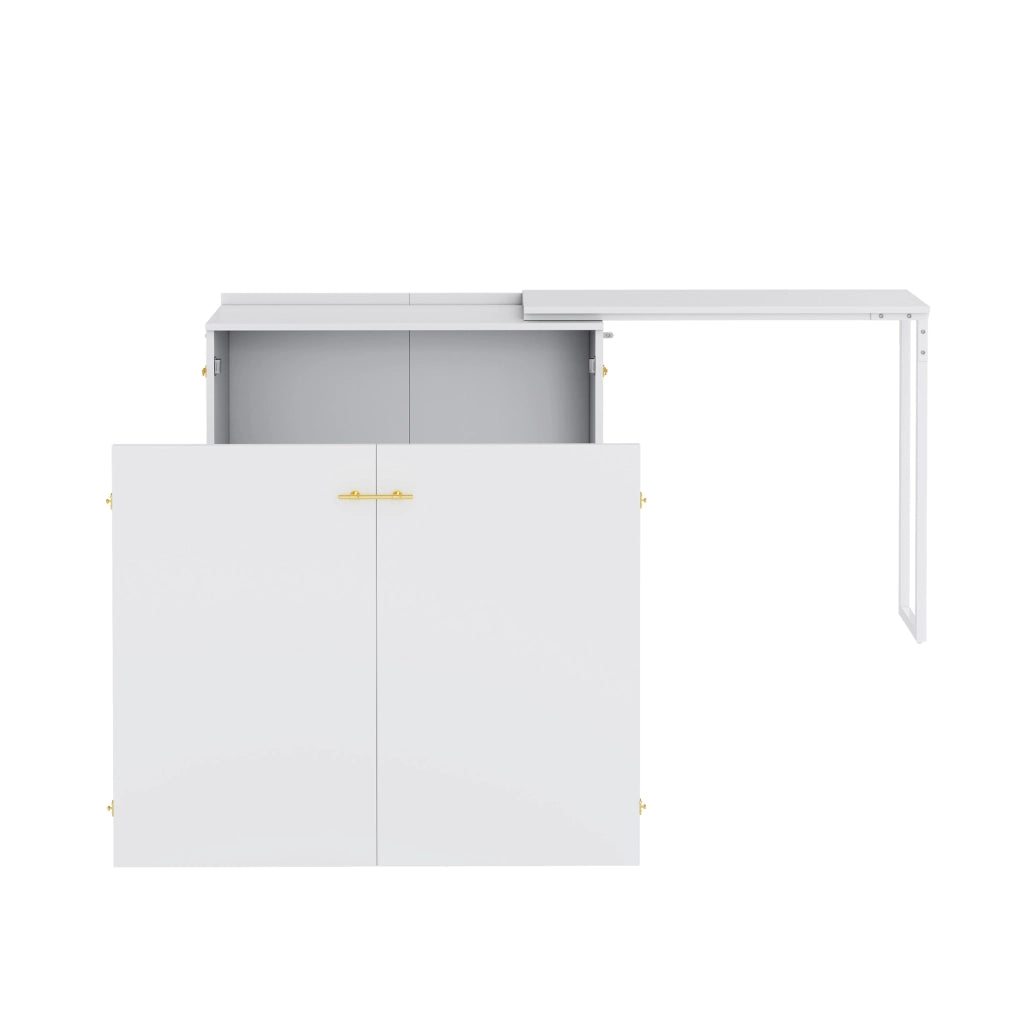 Letto pieghevole con scrivania; materasso girevole e ruote; risparmiante spazio; ideale per camere da letto piccole; ospiti e home office