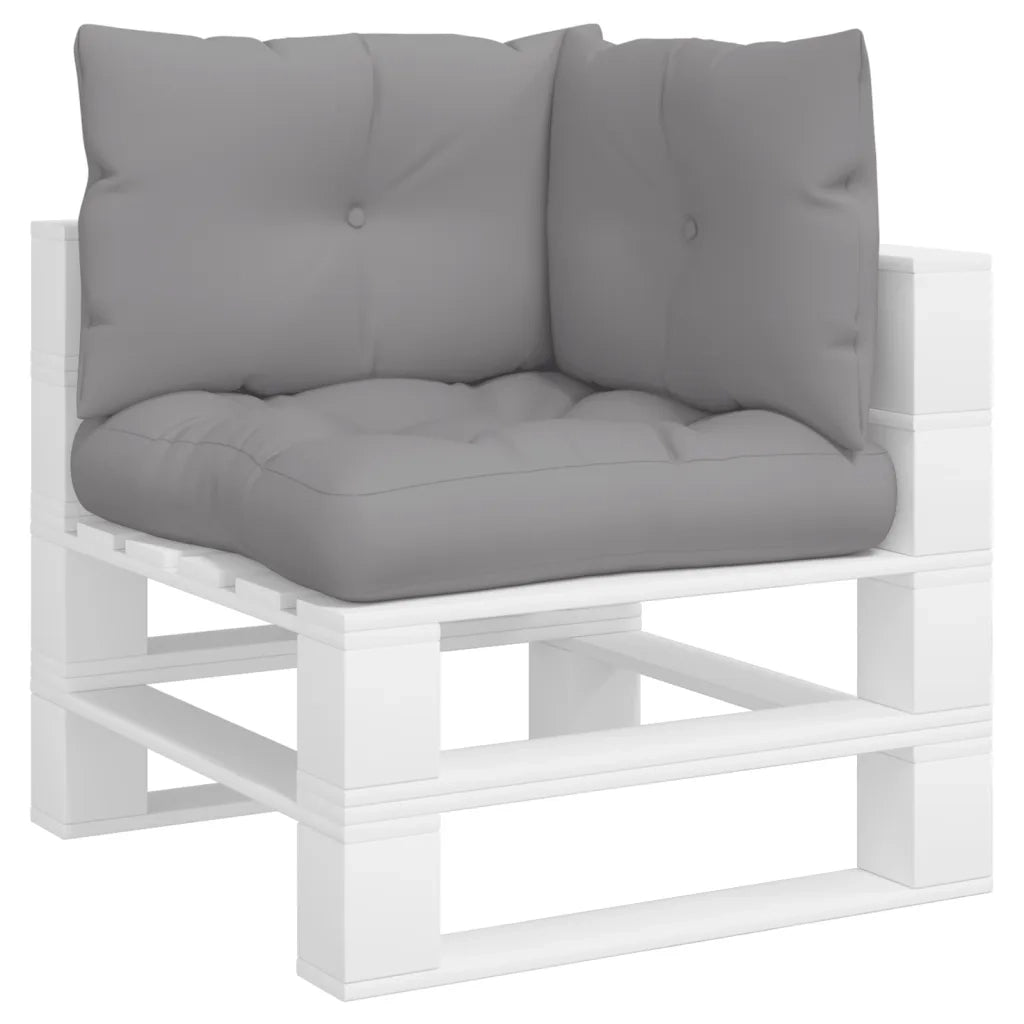 Cuscini per Pallet 3 pz Grigi in Tessuto 360857