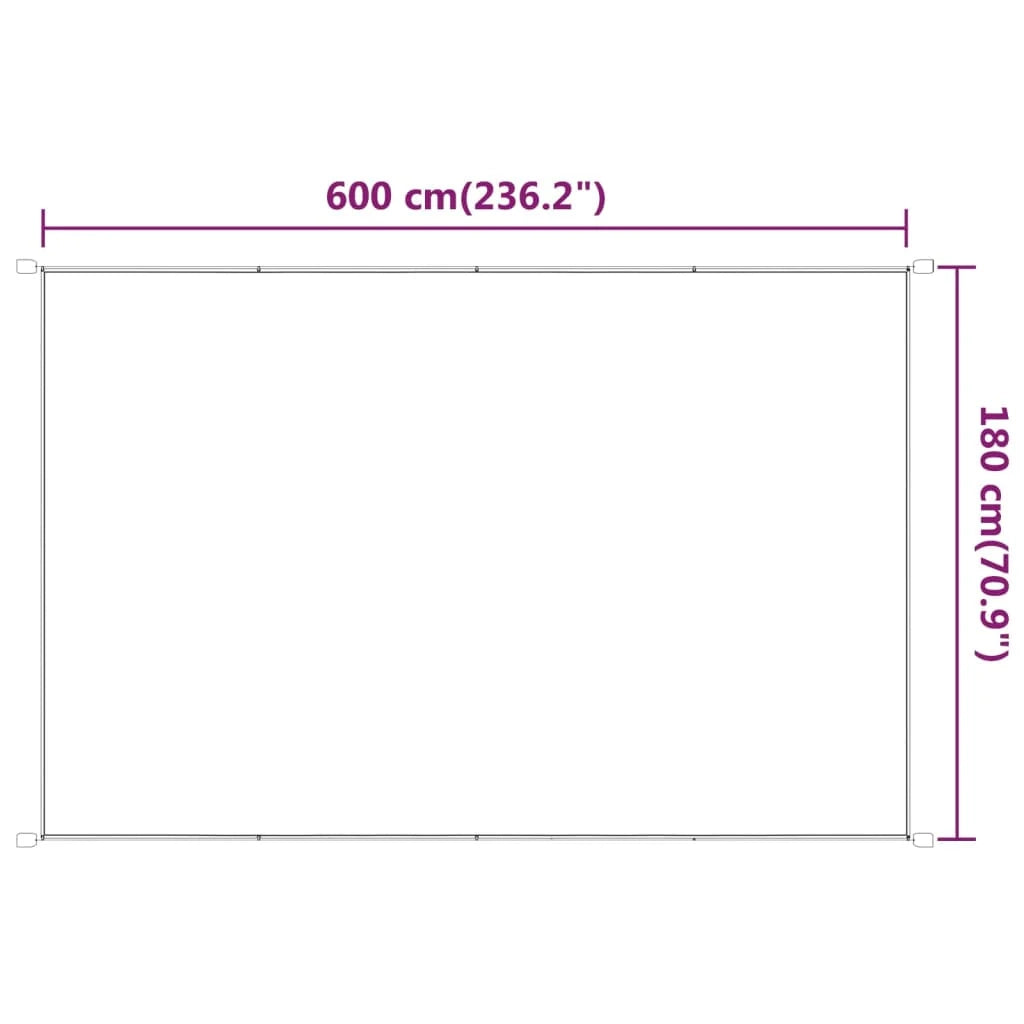 Tenda da sole verticale verde chiaro 180x600 cm tessuto oxford 02_0007699
