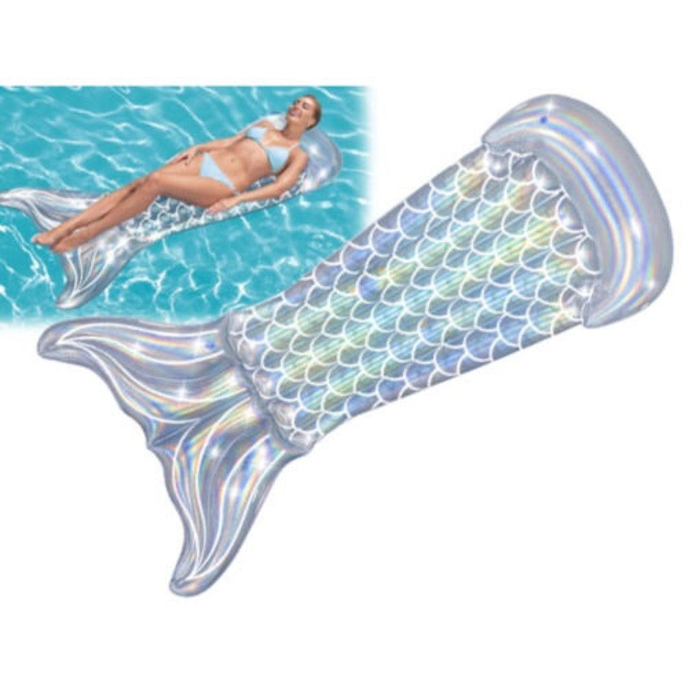 Trade Shop - Materassino Gonfiabile Fashion Coda A Sirena Iridescente 193x101cm Piscina 43413 -