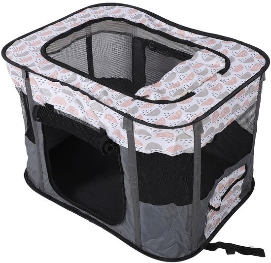 Portatile per cani - Ripiegabile - Tela di gas respirante - Tessuto Oxford robusto - 80 x 60 x 55 cm - Inclusa borsa portatile - Set per cani